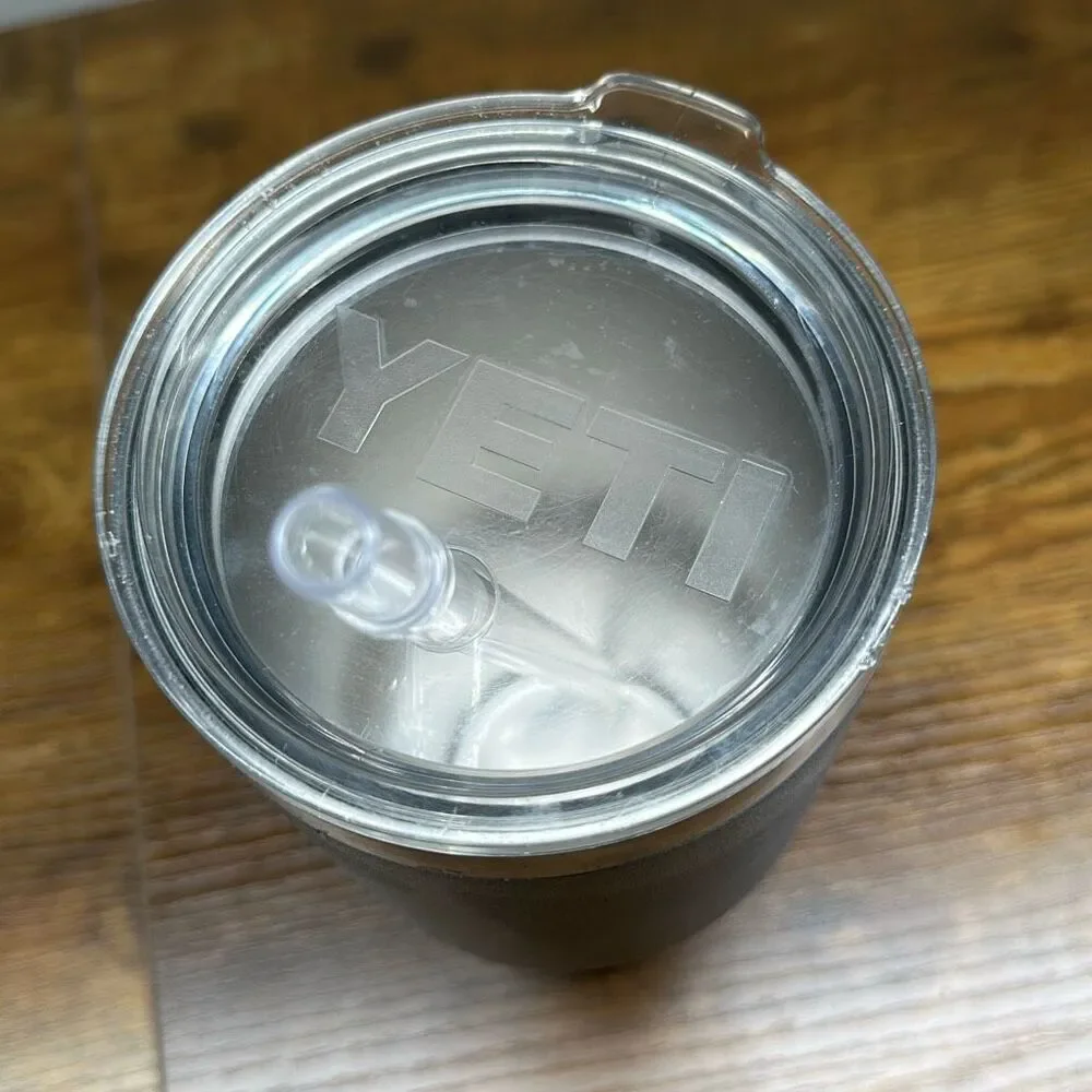 YETI Stainless Steel‎ Rambler Tumbler Blue 30oz Lid Straw
